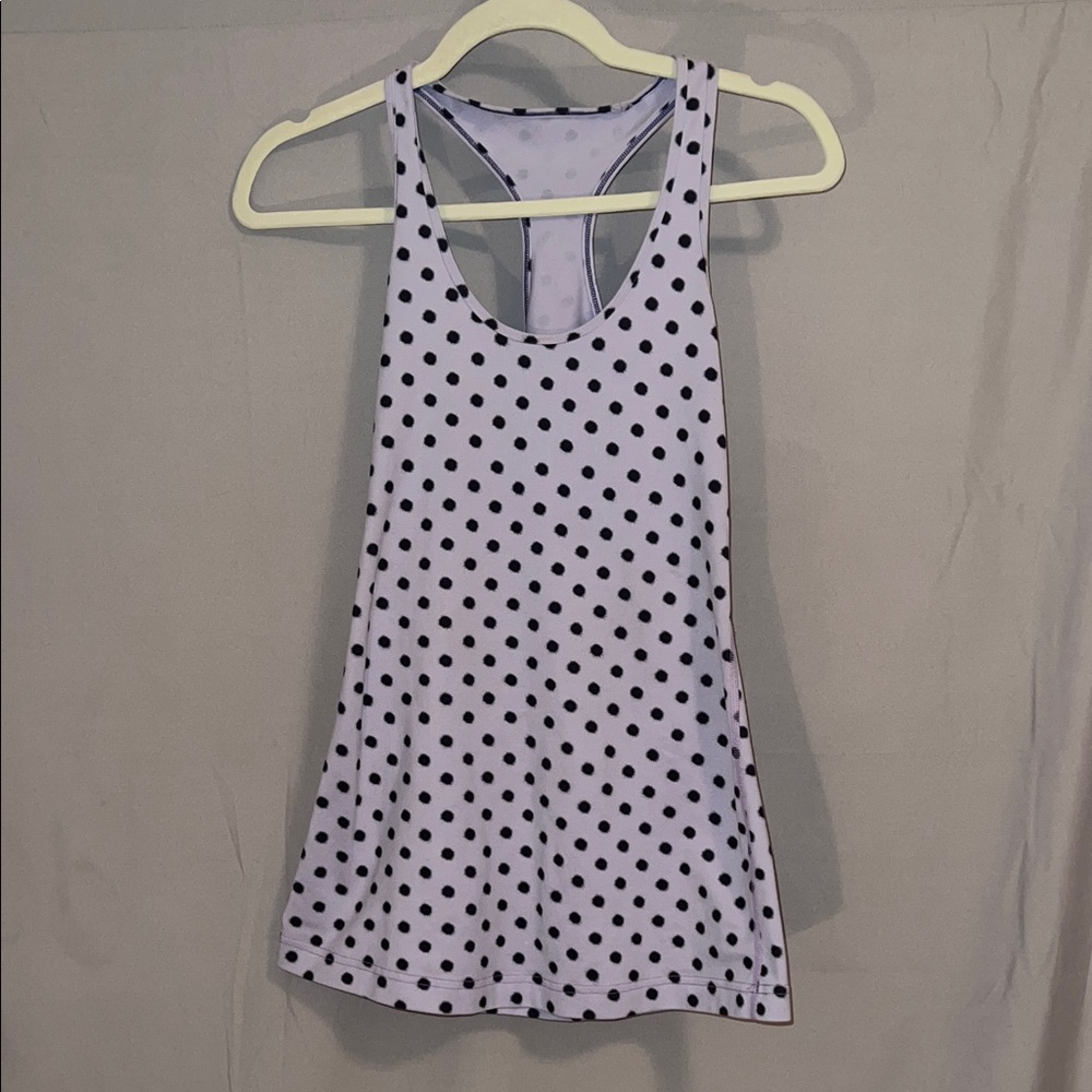Lululemon Athletica Lavender Polka Dot Tank Top size 6